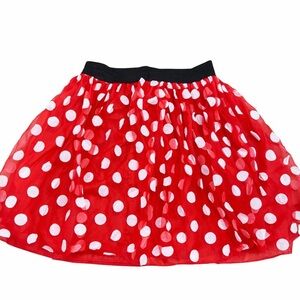 🆓 $0 WITH PURCHASE - 🎀 MINNIE Inspired Red Polka Dot Tulle Skirt O/S Fits Most